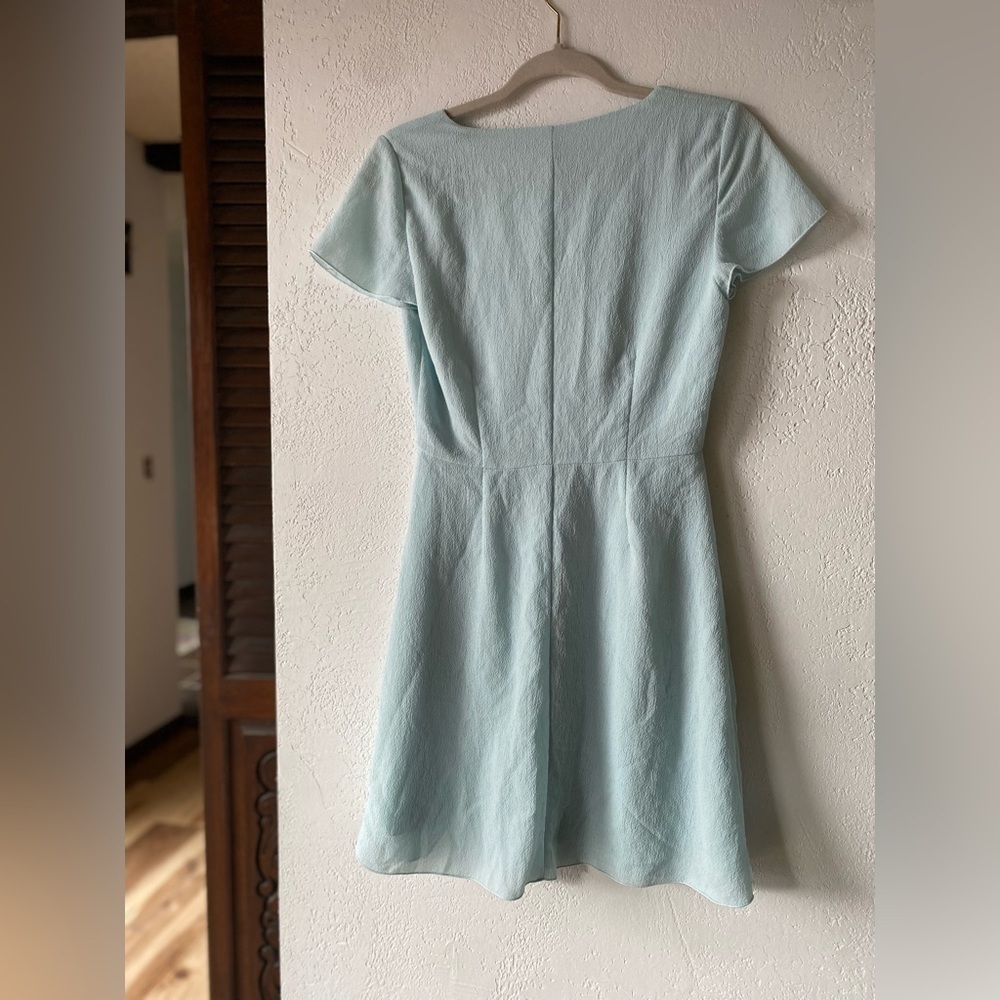 Wilfred Aritzia Nazaire Dress Baby Blue Fit Flare Skater Button Down Short 2 - Picture 6 of 9